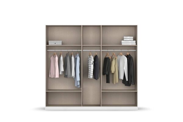 Kleiderschrank Jubi Alpinweiß grau B/H/T: ca. 226x210x54 cm Kleiderschrank Jubi Alpinweiß grau B/H/T: ca. 226x210x54 cm – Bild 3