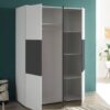 Kleiderschrank Alex weiß Graphit B/H/T: ca. 135x195x60 cm – Bild 2