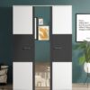Kleiderschrank Alex weiß Graphit B/H/T: ca. 135x195x60 cm – Bild 3