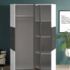 Kleiderschrank Alex weiß Graphit B/H/T: ca. 135x195x60 cm – Bild 4