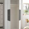 Kleiderschrank Alex weiß Graphit B/H/T: ca. 90x195x60 cm – Bild 2