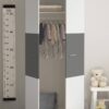 Kleiderschrank Alex weiß Graphit B/H/T: ca. 90x195x60 cm – Bild 3
