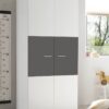 Kleiderschrank Alex weiß Graphit B/H/T: ca. 90x195x60 cm – Bild 5