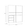 Schwebetürenschrank weiß B/H/T: ca. 170,3x200,5x61,2 cm – Bild 2