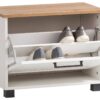 Schuhbank Jelda weiß matt Eiche Landhaus Nachbildung B/H/T: ca. 62x47,2x34,1 cm – Bild 2