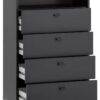 Midischrank Janne schwarz matt B/H/T: ca. 60,2x103,9x33 cm – Bild 3