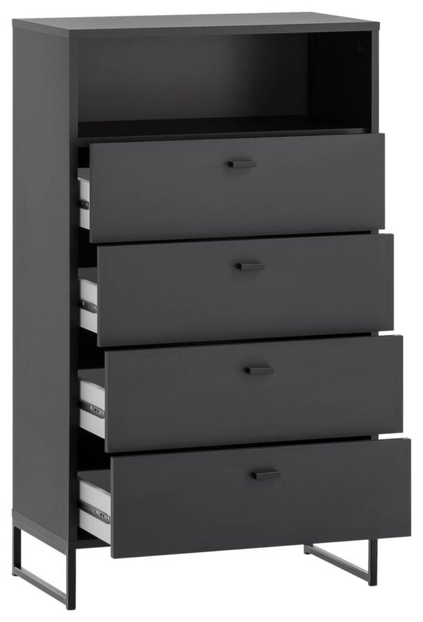 Midischrank Janne schwarz matt B/H/T: ca. 60,2x103,9x33 cm – Bild 3