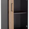 Midischrank Aino Eiche Artisan Nachbildung schwarz matt B/H/T: ca. 51x83,6x41 cm Midischrank Aino Eiche Artisan Nachbildung schwarz matt B/H/T: ca. 51x83,6x41 cm – Bild 2