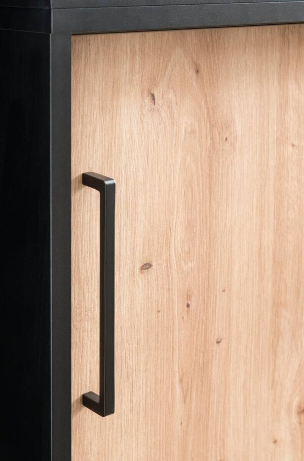 Midischrank Aino Eiche Artisan Nachbildung schwarz matt B/H/T: ca. 51x83,6x41 cm Midischrank Aino Eiche Artisan Nachbildung schwarz matt B/H/T: ca. 51x83,6x41 cm – Bild 4