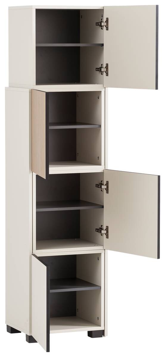 Regal Alexa creme beige B/H/T: ca. 76x165,1x33,1 cm – Bild 4