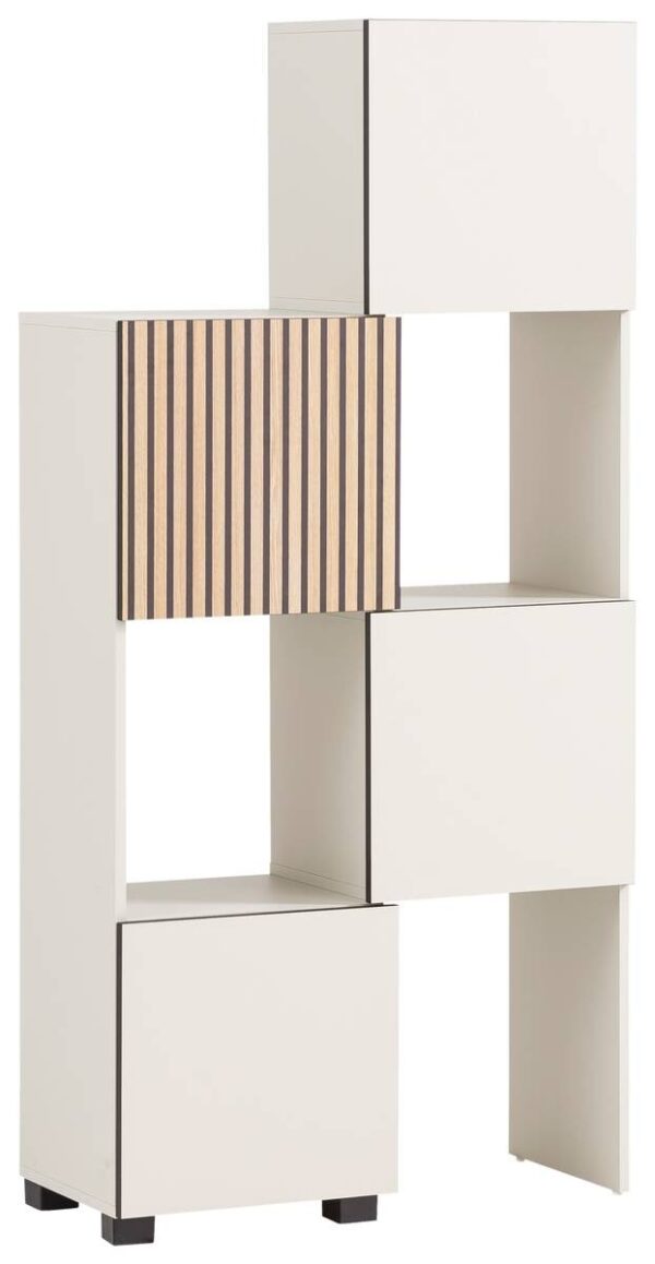 Regal Alexa creme beige B/H/T: ca. 76x165,1x33,1 cm – Bild 5