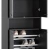 Schuhschrank Janne schwarz matt B/H/T: ca. 60,2x185,5x33 cm – Bild 2