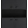 Schuhschrank Janne schwarz matt B/H/T: ca. 60,2x185,5x33 cm – Bild 3