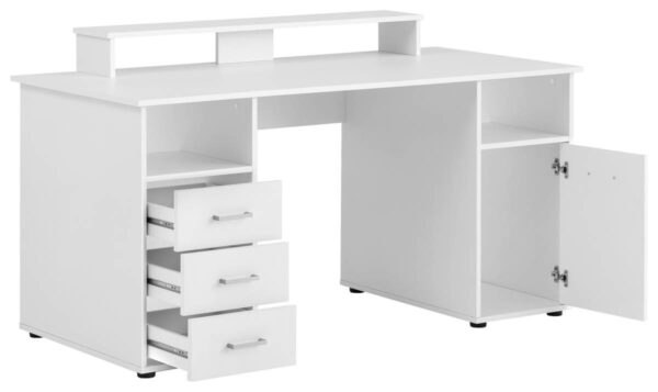 Schreibtisch Niels perlweiß Optik B/H/T: ca. 150x86,7x70 cm Schreibtisch Niels perlweiß Optik B/H/T: ca. 150x86,7x70 cm – Bild 2