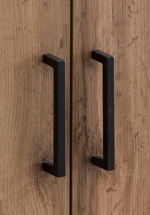 Hochschrank Serie 2000 Eiche Landhaus Nachbildung B/H/T: ca. 65,2x194,2x39 cm Hochschrank Serie 2000 Eiche Landhaus Nachbildung B/H/T: ca. 65,2x194,2x39 cm – Bild 2