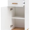 Midischrank Padua weiß glanz Eiche Landhaus Nachbildung B/H/T: ca. 40,4x114,5x35 cm – Bild 4