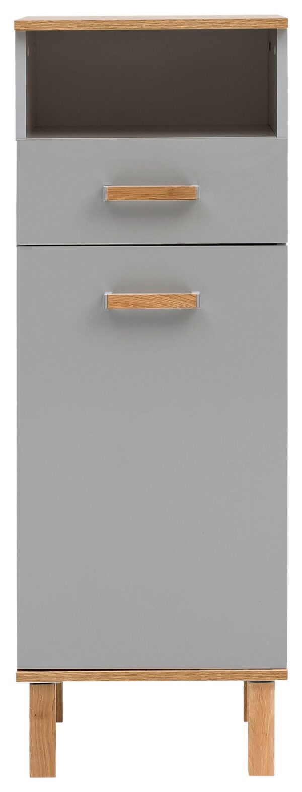 Midischrank Padua grau Eiche Landhaus Nachbildung B/H/T: ca. 40,4x114,5x35 cm – Bild 2