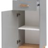 Midischrank Padua grau Eiche Landhaus Nachbildung B/H/T: ca. 40,4x114,5x35 cm – Bild 3
