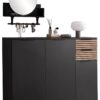 Schuhschrank Alexa schwarz matt B/H/T: ca. 141,9x105,5x35 cm – Bild 5