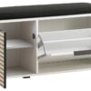 Schuhbank Loft weiß matt B/H/T: ca. 98,4x47,2x33,05 cm – Bild 4
