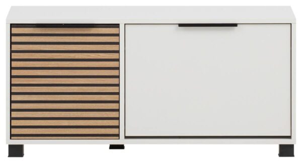 Schuhbank Loft weiß matt B/H/T: ca. 98,4x47,2x33,05 cm – Bild 5