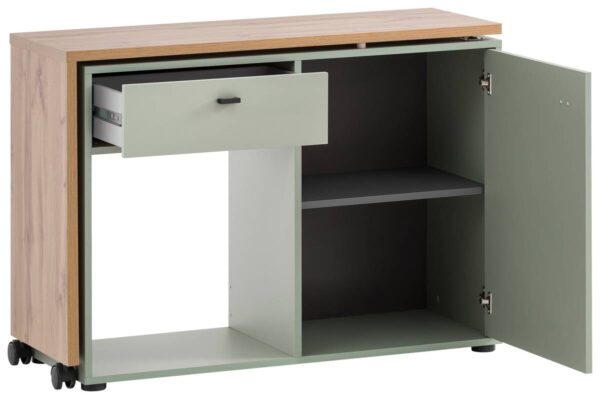 Schreibtisch Tiny working Pistazie Eiche Landhaus Nachbildung B/H/T: ca. 104,6x75,3x39 cm – Bild 3