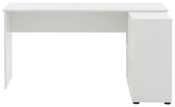 Eckschreibtisch Serie 400 perlweiß Optik B/H/T: ca. 150x73,6x121,6 cm – Bild 4