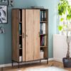 Hochschrank Serie 2000 Eiche Landhaus Nachbildung B/H/T: ca. 100,1x163,8x41 cm – Bild 2