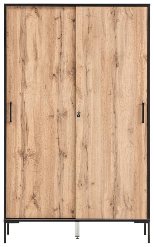Hochschrank Serie 2000 Eiche Landhaus Nachbildung B/H/T: ca. 100,1x163,8x41 cm – Bild 3
