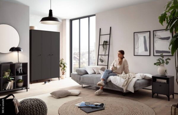 Kleiderschrank Smash anthrazit B/H/T: ca. 118x191,2x60 cm – Bild 3