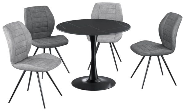 Esstisch Sevilla schwarz H/D: ca. 75x90 cm – Bild 2