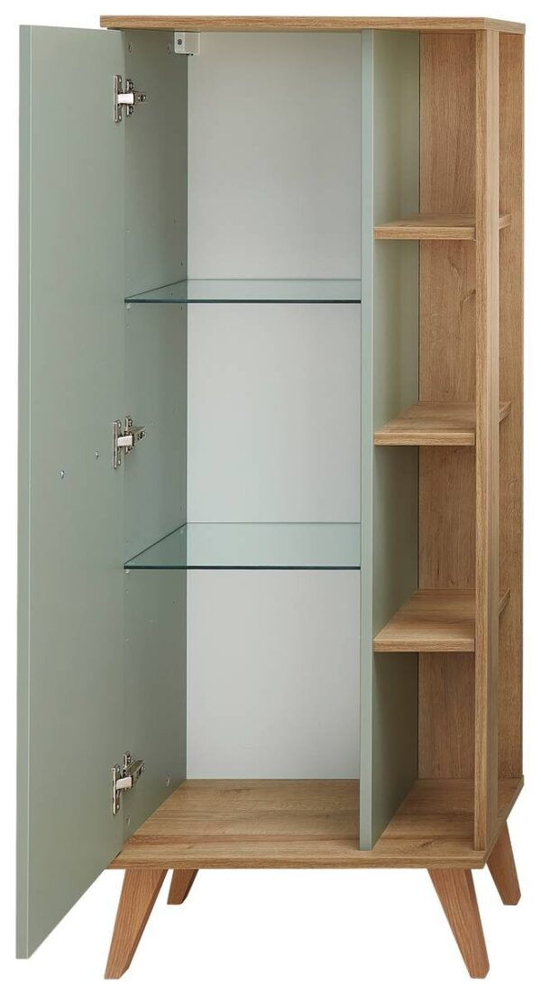 Midischrank Quickset 963 salbei Nachbildung Eiche Riviera Nachbildung B/H/T: ca. 50,5x120x33 cm – Bild 3