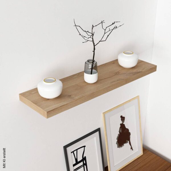 Wandboard Shelvy 80 Eiche Viking Nachbildung B/H/T: ca. 80x4x24 cm – Bild 3