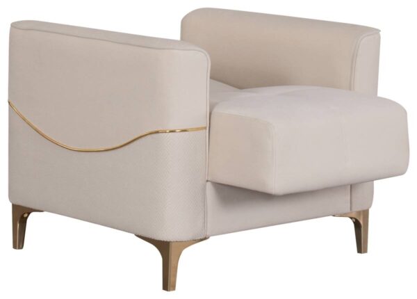 Sofa 3-2-1 Salda beige Microfaser – Bild 2