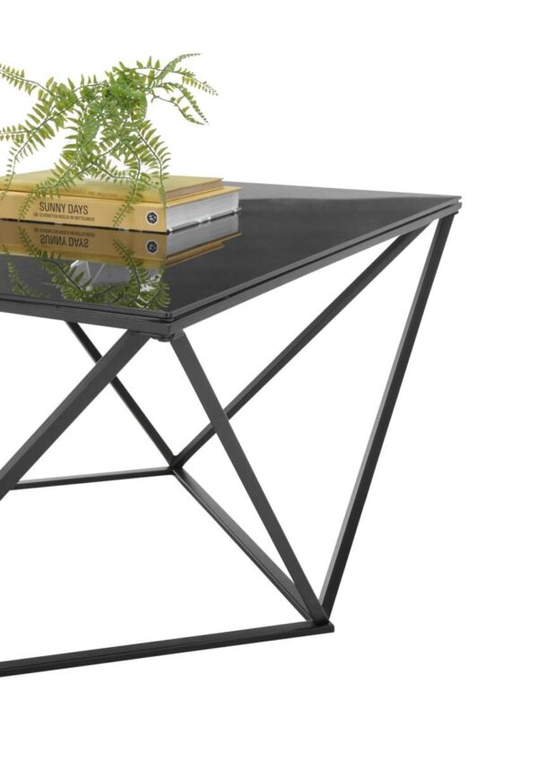 Glascouchtisch Senta schwarz B/H/T: ca. 80x45x80 cm Glascouchtisch Senta schwarz B/H/T: ca. 80x45x80 cm – Bild 3