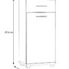 Badkommode Eiche Artisan Nachbildung salbei B/H/T: ca. 40x88x29 cm – Bild 3
