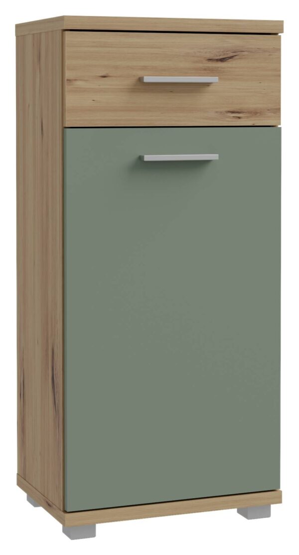 Badkommode Eiche Artisan Nachbildung salbei B/H/T: ca. 40x88x29 cm – Bild 4
