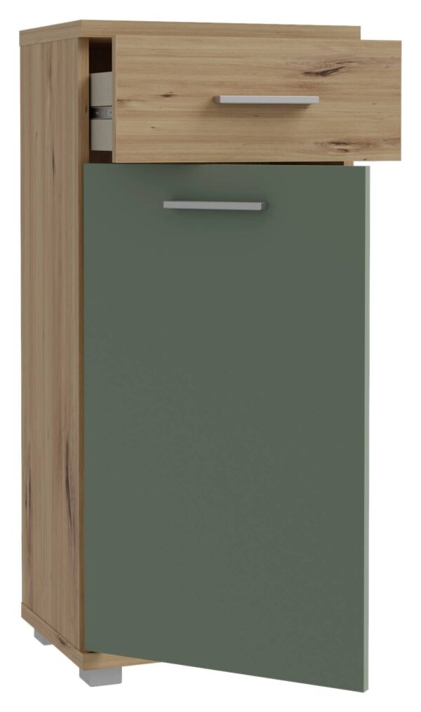 Badkommode Eiche Artisan Nachbildung salbei B/H/T: ca. 40x88x29 cm – Bild 5