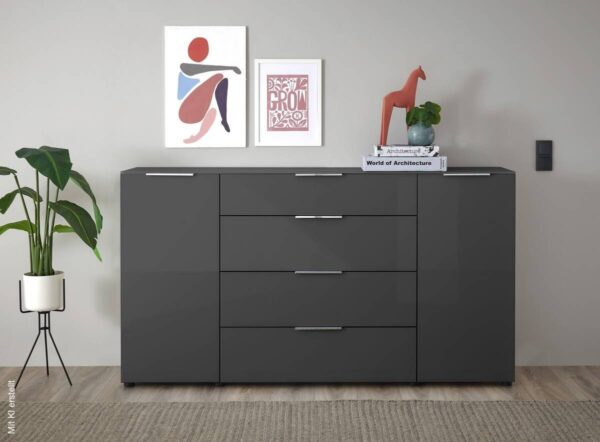 Kommode Santorin anthrazit B/H/T: ca. 180x99x40 cm – Bild 2