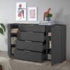 Kommode Santorin anthrazit B/H/T: ca. 180x99x40 cm – Bild 3