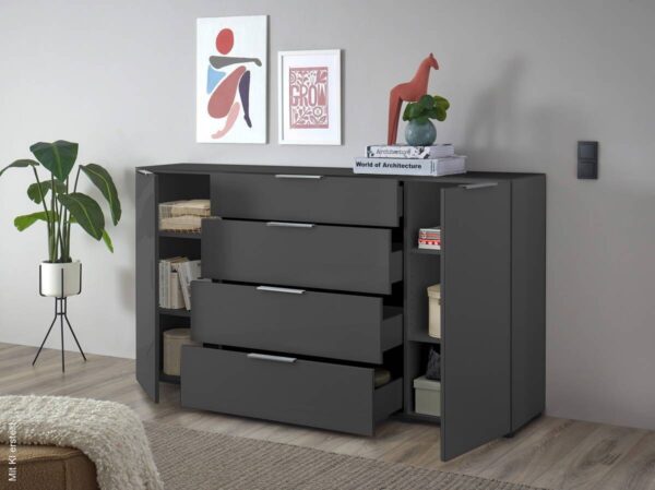 Kommode Santorin anthrazit B/H/T: ca. 180x99x40 cm – Bild 3