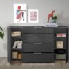 Kommode Santorin anthrazit B/H/T: ca. 180x99x40 cm – Bild 4