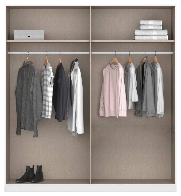 Kleiderschrank Genua grau Eiche Artisan Nachbildung B/H/T: ca. 181x197x54 cm – Bild 5