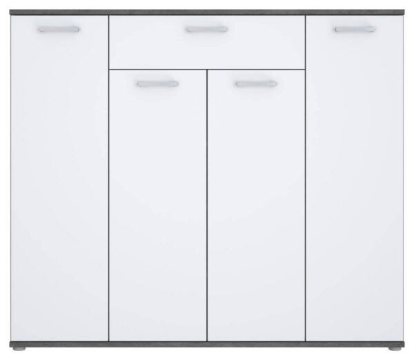 Kommode Beton dunkel Optik weiß B/H/T: ca. 139x121x35 cm Kommode Beton dunkel Optik weiß B/H/T: ca. 139x121x35 cm – Bild 3