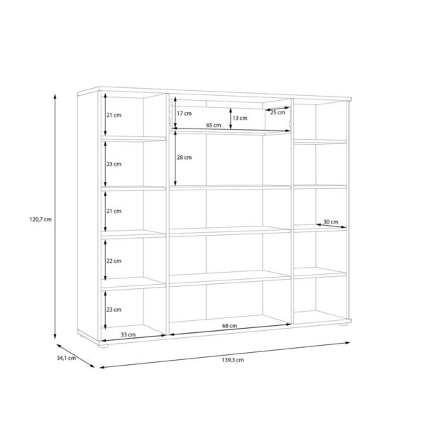 Kommode Eiche Artisan Nachbildung B/H/T: ca. 139x121x35 cm – Bild 3