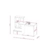 Schreibtisch SCHREIBTISH PACO 2 Eiche Artisan Nachbildung anthrazit B/H/T: ca. 145x112x52 cm – Bild 2