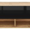 TV-Lowboard TV LOWBOARD DERBY 100 Eiche Wotan Nachbildung schwarz glänzend B/H/T: ca. 100x32,5x31,5 cm – Bild 3