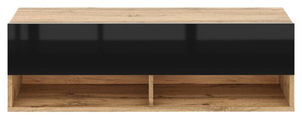 TV-Lowboard TV LOWBOARD DERBY 100 Eiche Wotan Nachbildung schwarz glänzend B/H/T: ca. 100x32,5x31,5 cm – Bild 3