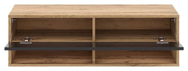 TV-Lowboard TV LOWBOARD DERBY 100 Eiche Wotan Nachbildung schwarz glänzend B/H/T: ca. 100x32,5x31,5 cm – Bild 4