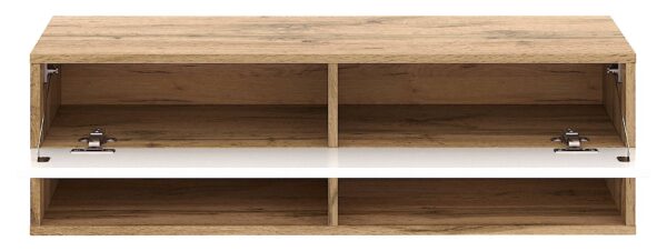 TV-Lowboard TV LOWBOARD DERBY 100 Eiche Wotan Nachbildung weiß glänzend B/H/T: ca. 100x32,5x31,5 cm – Bild 2